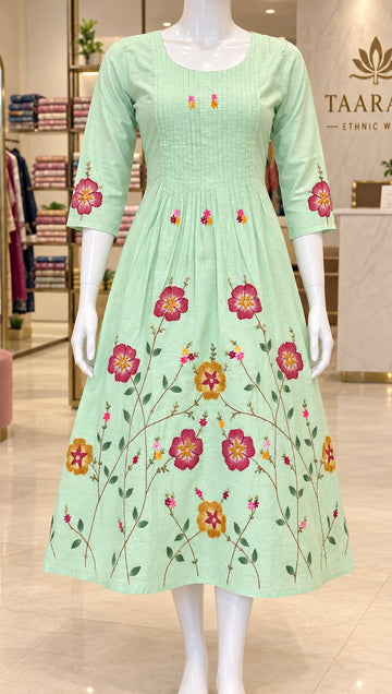 Cotton hand-painted kurti
