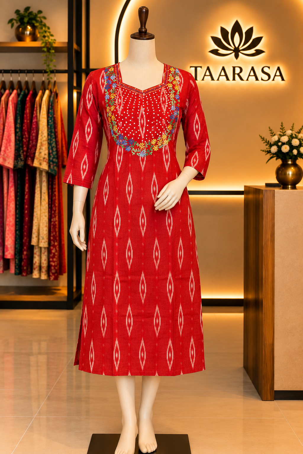 Ikkat Handwork Kurti HK02