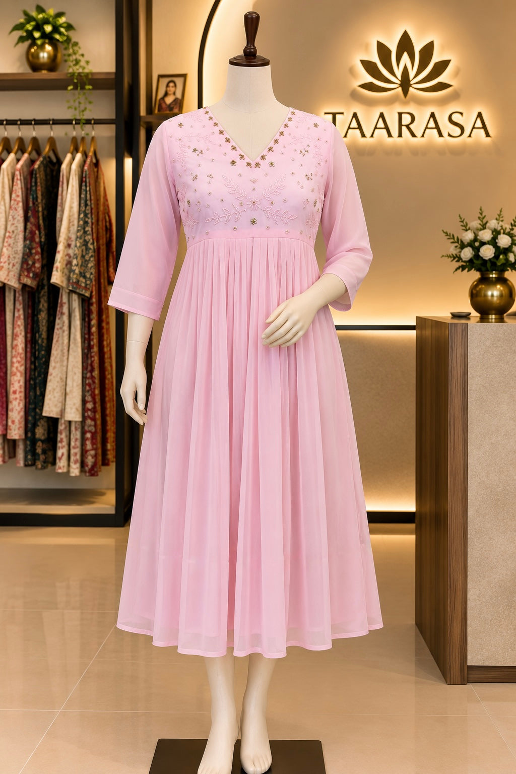 Handwork georgette kurti