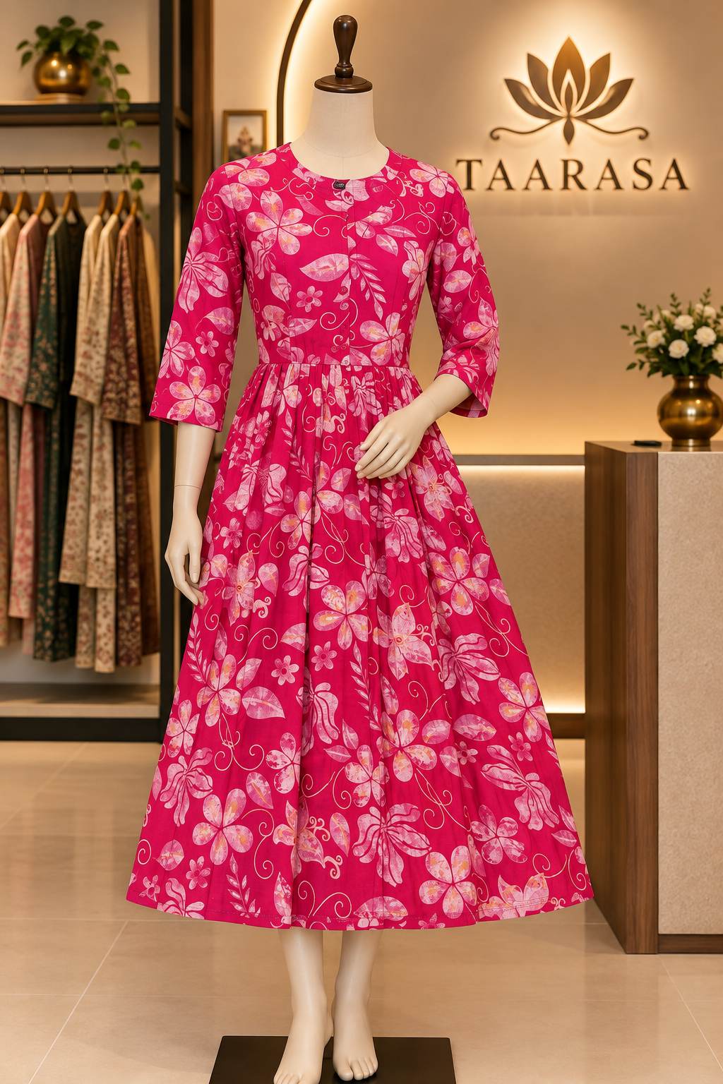 Pink floral Feeding Kurti
