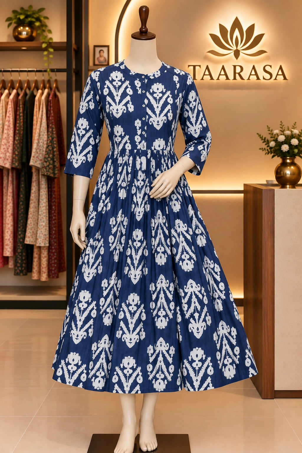 Navy Blue Feeding Kurti