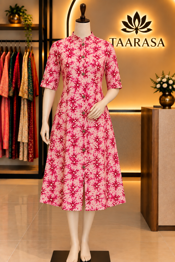 Red Shibori Kurti