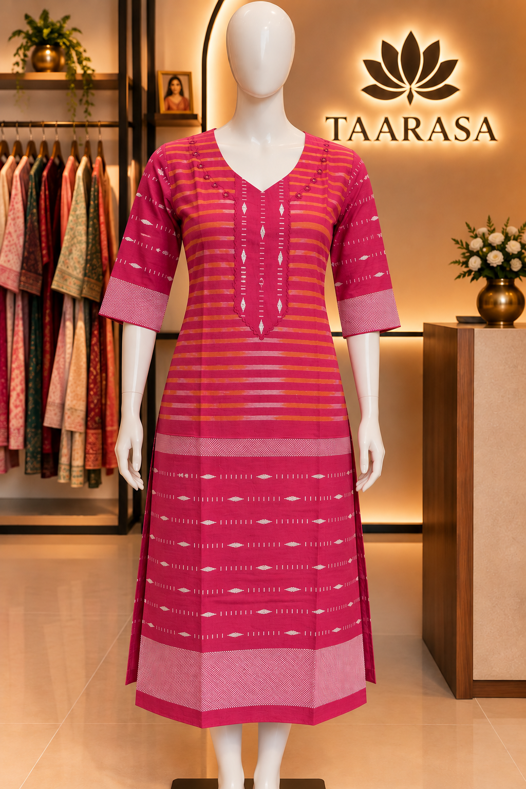 Cotton MirrorWork Kurti