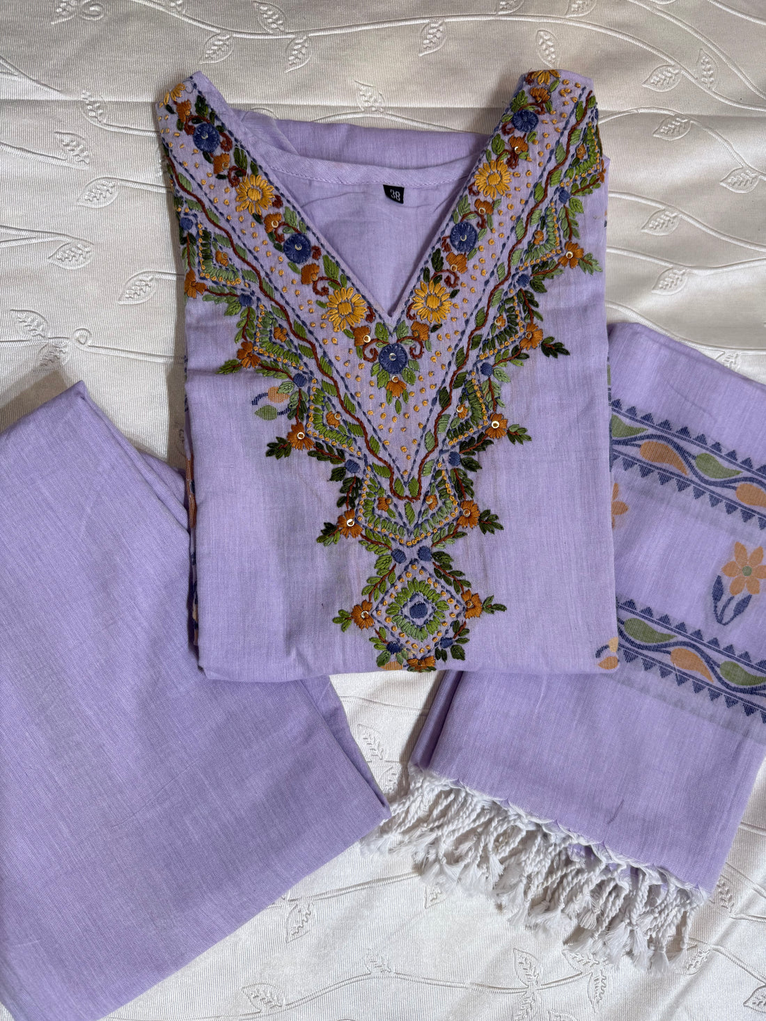 3pc jamdani dress