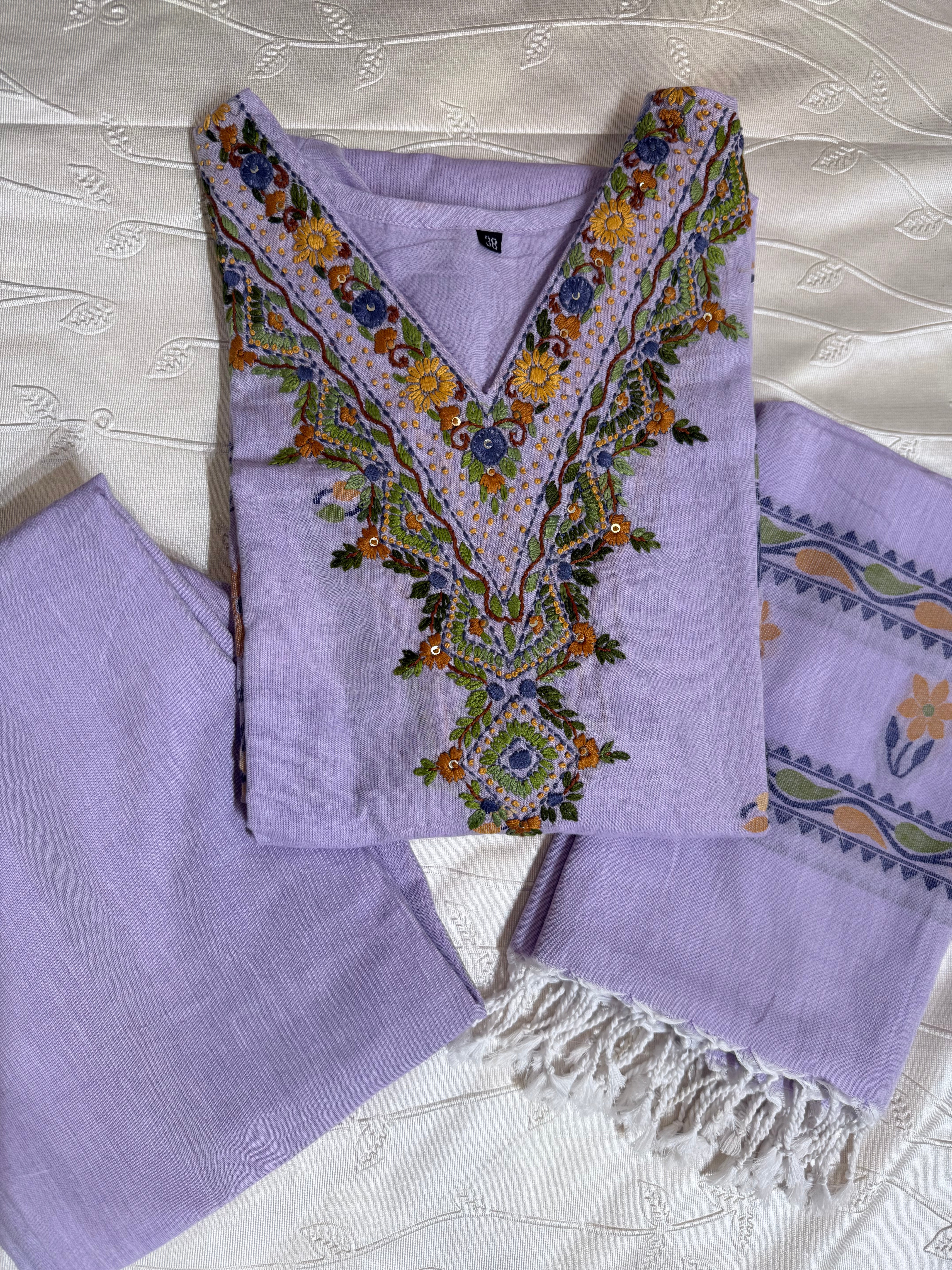 3pc jamdani dress